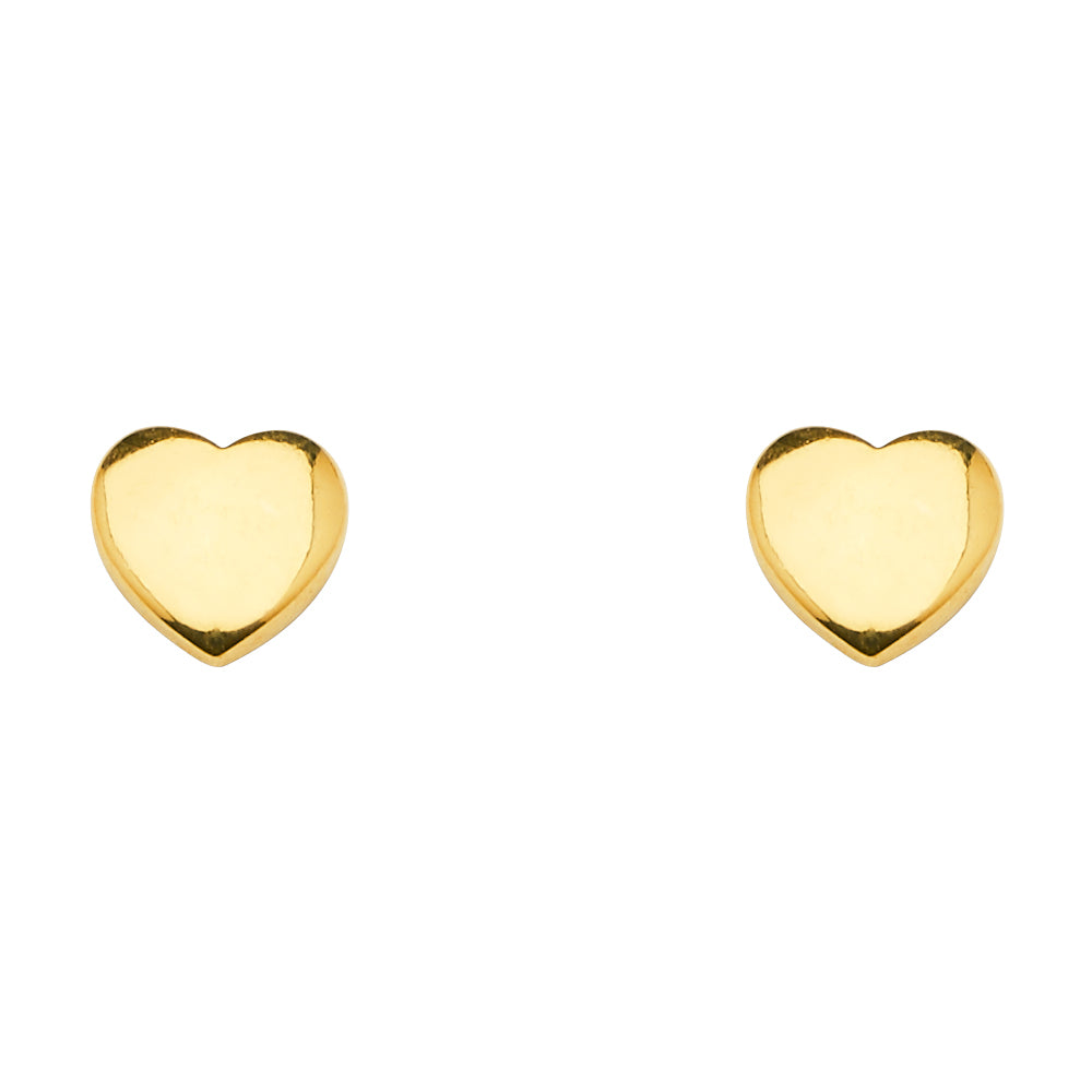 14K Yellow Gold Post Earring with Push Back - ER1648