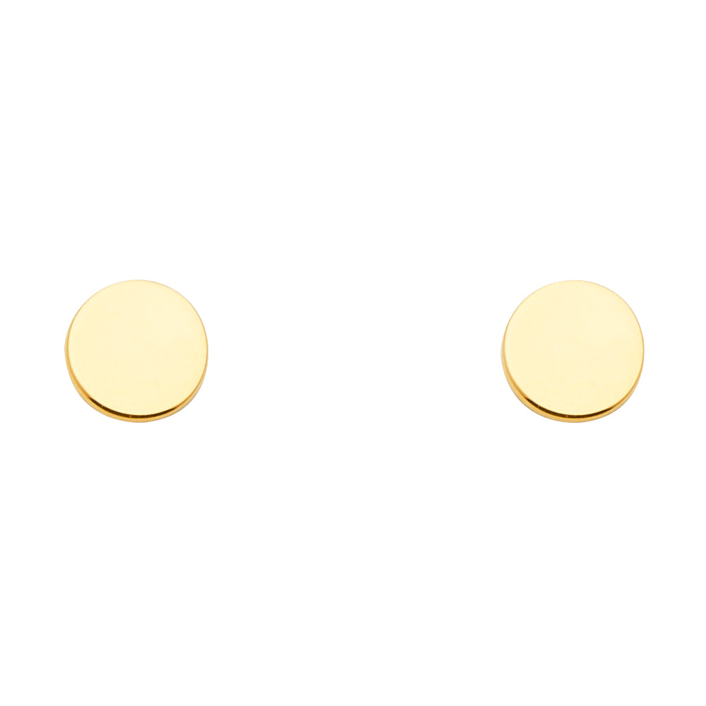 14K Yellow Gold Post Earring with Push Back - ER1649
