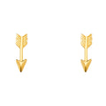 14K Yellow Gold Post Earring with Push Back - ER1650