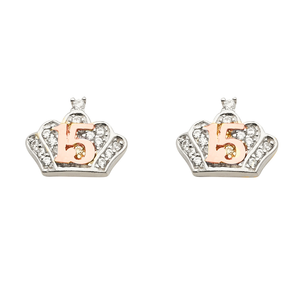 14K Yellow Gold Post Earring with Push Back - ER1653