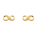 14K Yellow Gold Post Earring with Push Back - ER1655