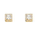 14K Yellow Gold Post Earring with Push Back - ER1658