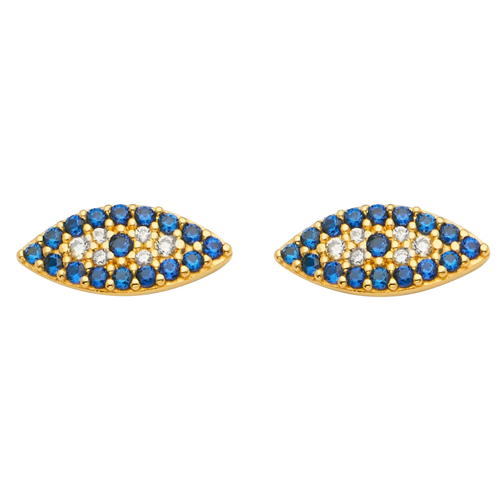 14K Yellow Gold Post Earring with Push Back - ER1661