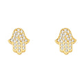14K Yellow Gold Post Earring with Push Back - ER1663