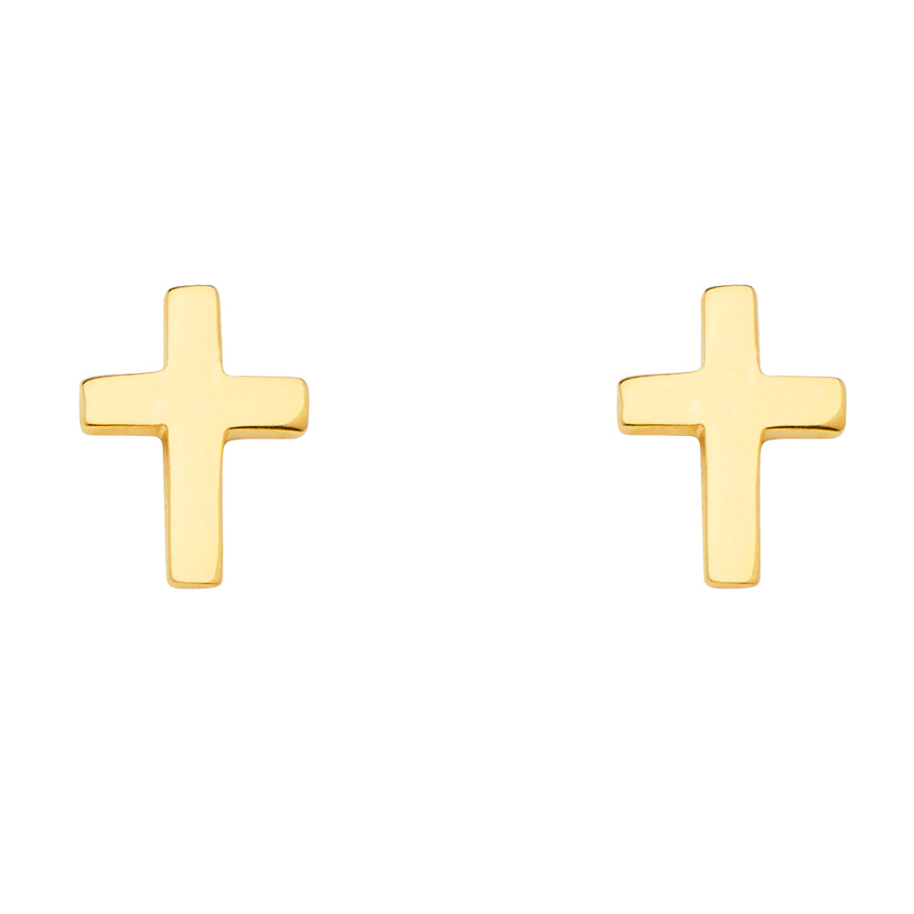 14K Yellow Gold Post Earring with Push Back - ER1666