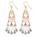 14K Yellow Gold Teardrop & Chandelier Earring - ER1675