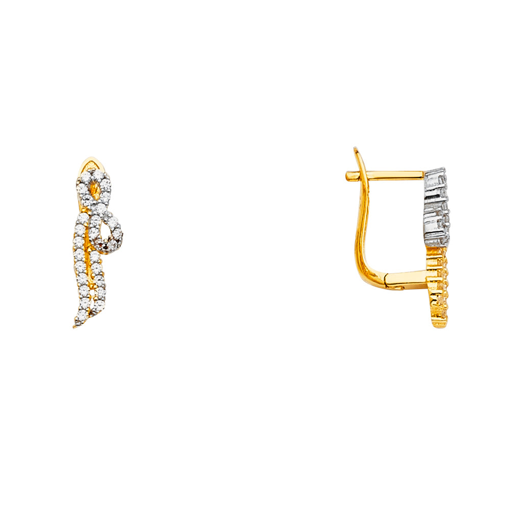 14K Yellow Gold Hollow Necklace & Bracelet - ER1679