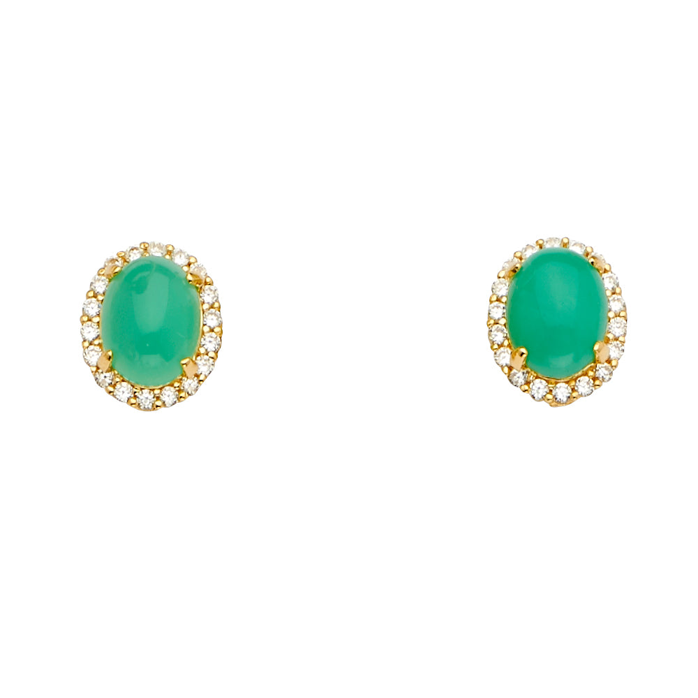 14K Yellow Gold Half Set - ER1684
