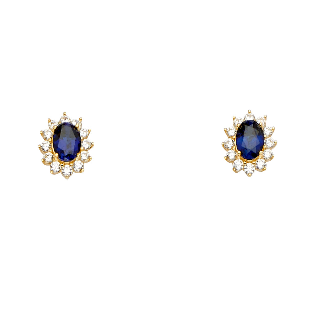 14K Yellow Gold Half Set - ER1685