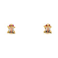 14K Yellow Gold Post Earring with Push Back - ER1695