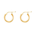 14K Yellow Gold Basic & Fancy Hoop Earring - ER1706
