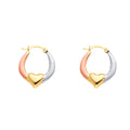 14K Yellow Gold Ball, 3 Color & Fancy Earring - ER1718