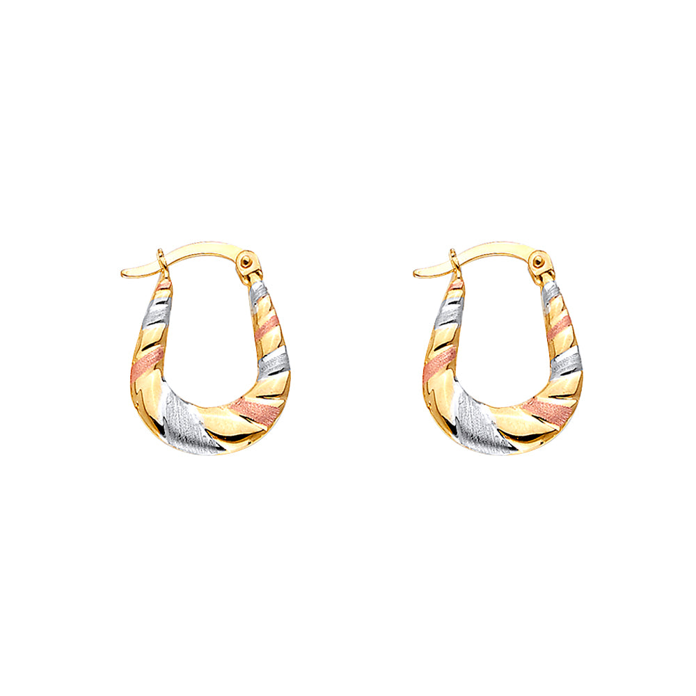 14K Yellow Gold Teardrop & Chandelier Earring - ER1721
