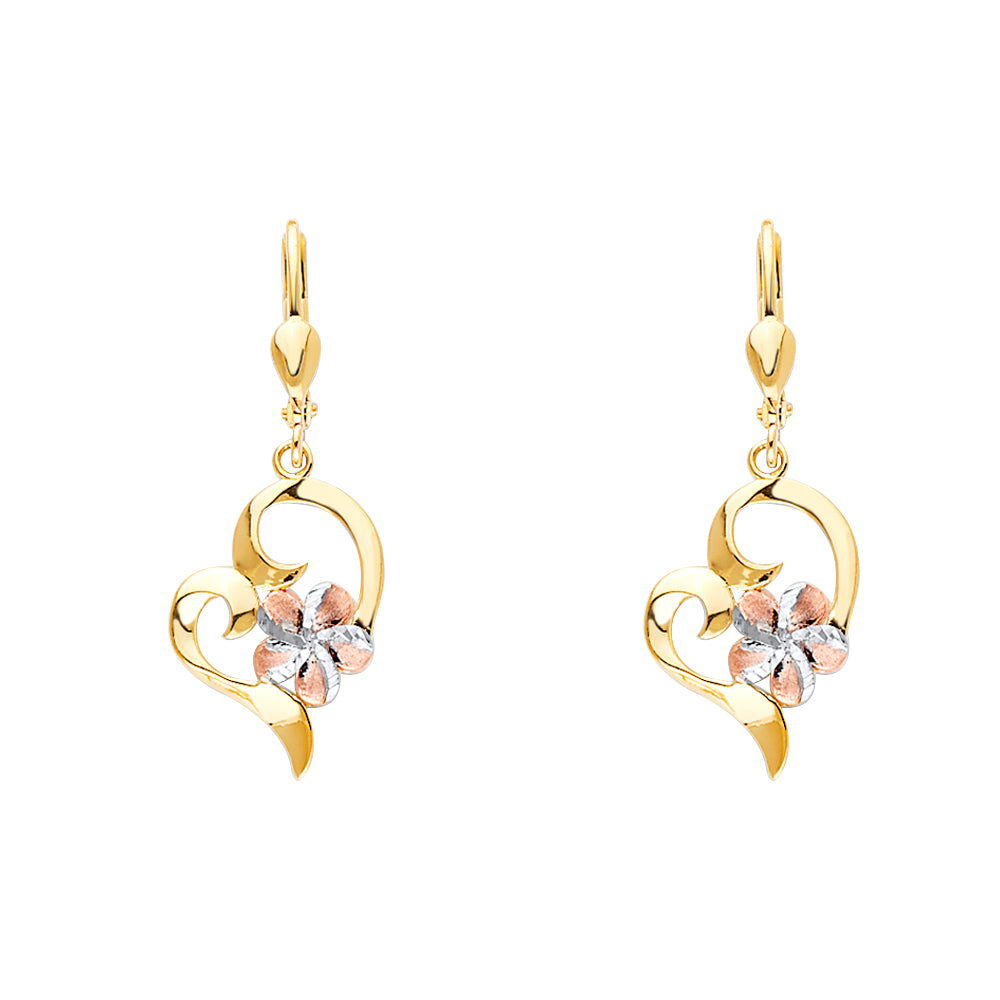 14K Yellow Gold Hanging Earring - ER1722