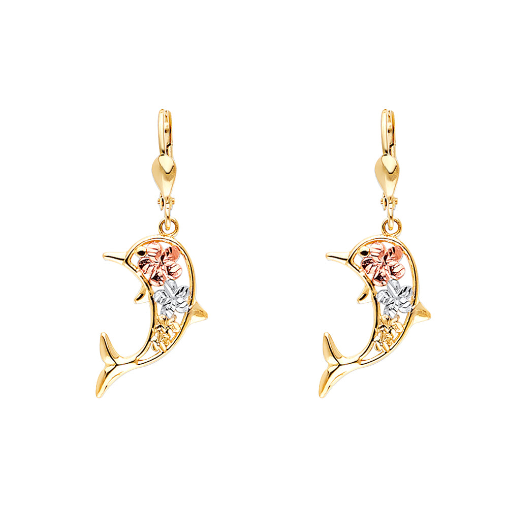 14K Yellow Gold Hanging Earring - ER1724