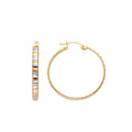 14K Tri Color Ball, 3 Color & Fancy Earring - ER1725