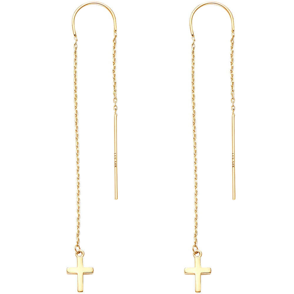 14K Yellow Gold Hanging Earring - ER1728
