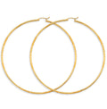 14K Yellow Gold Basic & Fancy Hoop Earring - ER1730