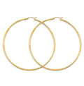 14K Yellow Gold Basic & Fancy Hoop Earring - ER1731