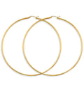 14K Yellow Gold Basic & Fancy Hoop Earring 3mm - ER1733