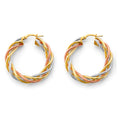 14K Yellow Gold Basic & Fancy Hoop Earring - ER1751