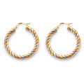 14K Yellow Gold Basic & Fancy Hoop Earring - ER1752