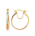 14K Yellow Gold Basic & Fancy Hoop Earring - ER1767