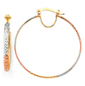 14K Yellow Gold Basic & Fancy Hoop Earring 3mm - ER1769