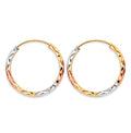 14K Yellow Gold Basic & Fancy Hoop Earring - ER1778