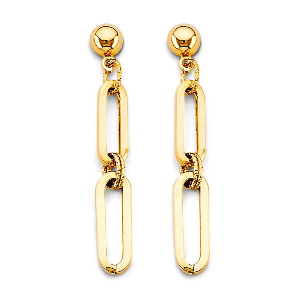 14K Yellow Gold Hanging Earring - ER1787