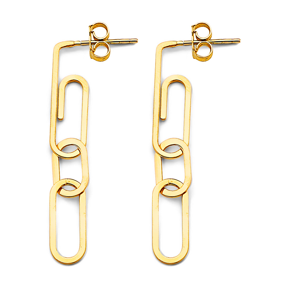14K Yellow Gold Hanging Earring - ER1789