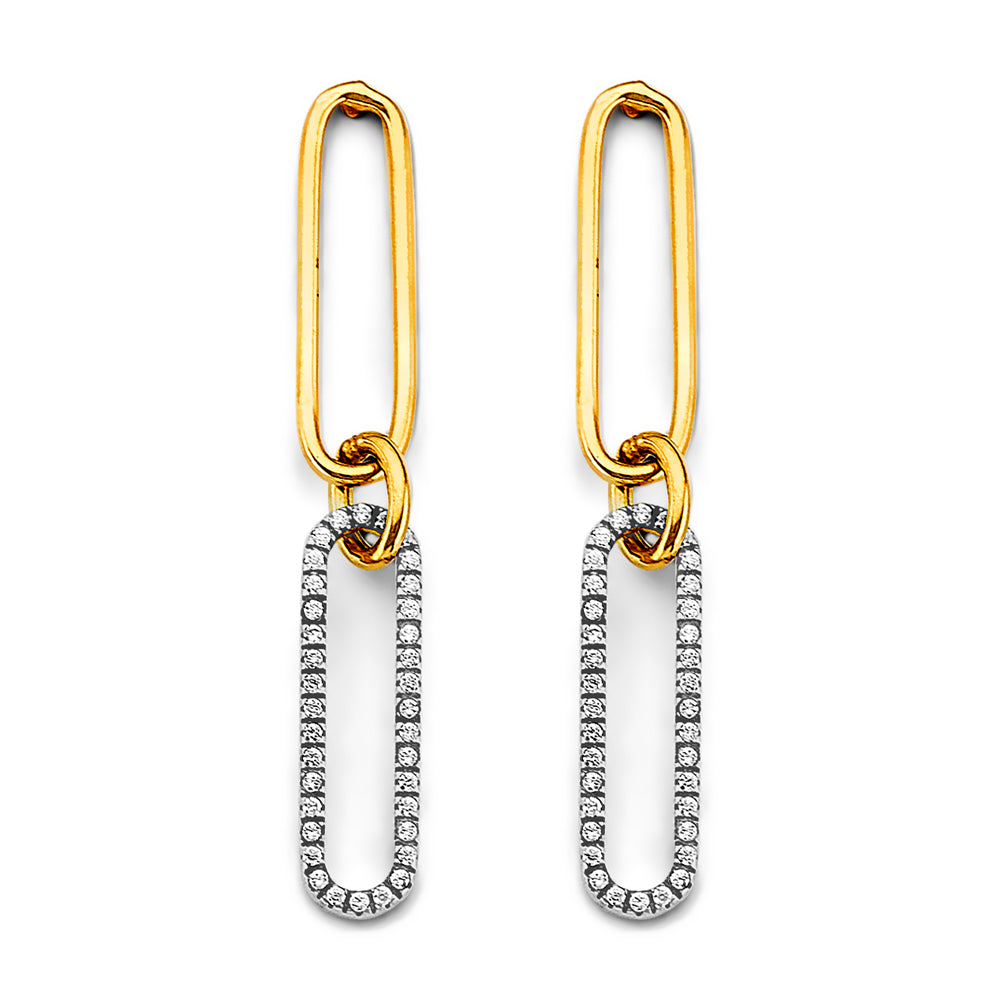 14K Yellow Gold Hanging Earring - ER1790