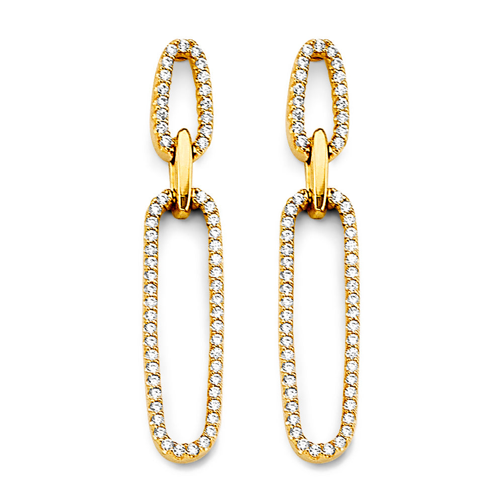 14K Yellow Gold Hanging Earring - ER1791