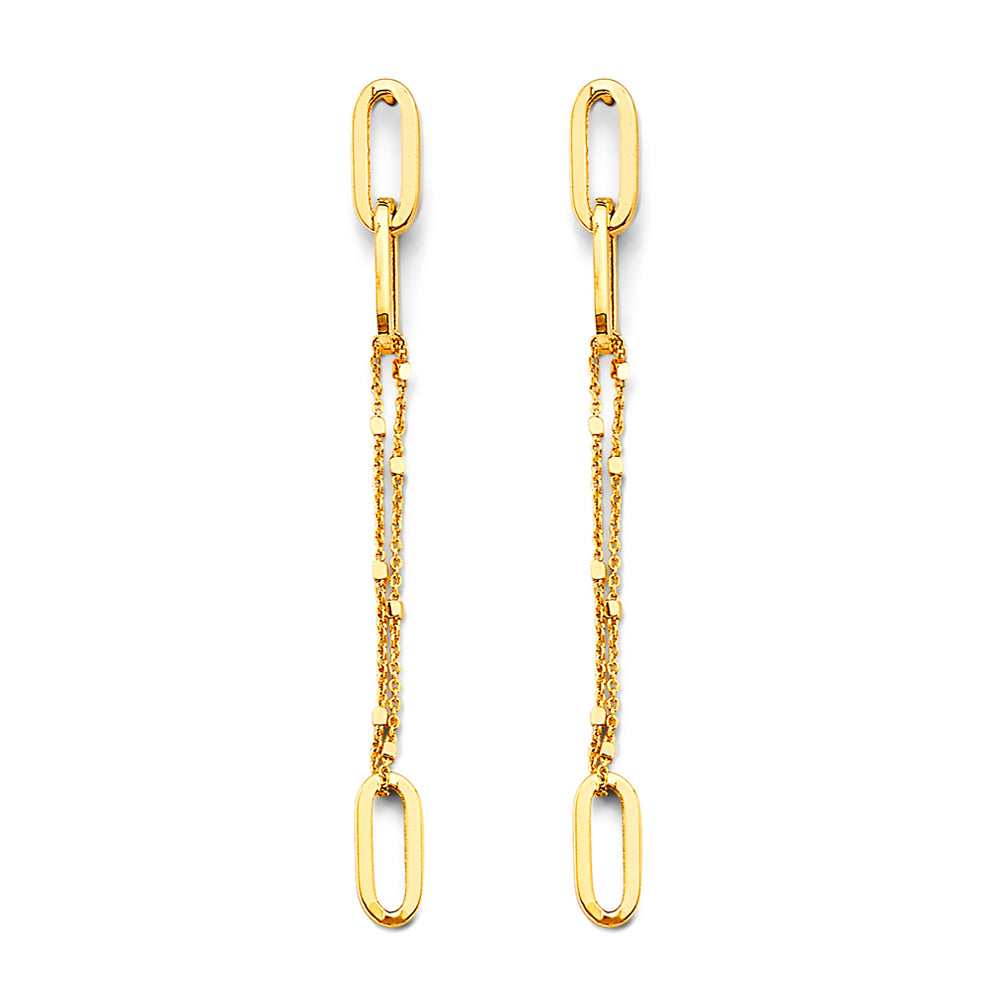 14K Yellow Gold Hanging Earring - ER1793