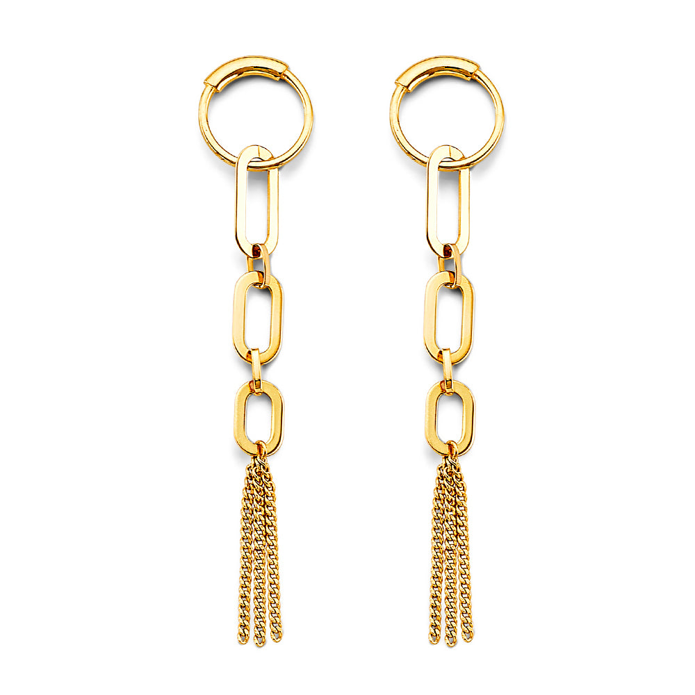 14K Yellow Gold Hanging Earring - ER1795