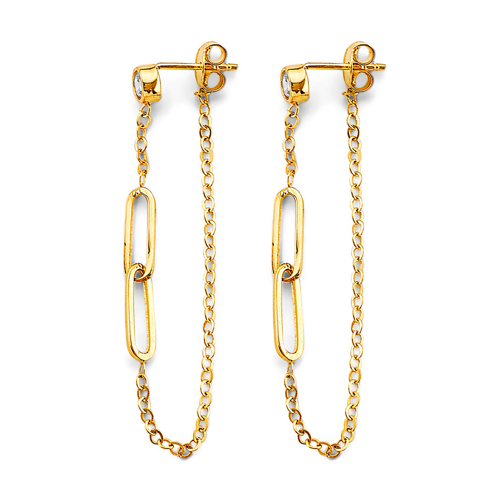 14K Yellow Gold Hanging Earring - ER1798