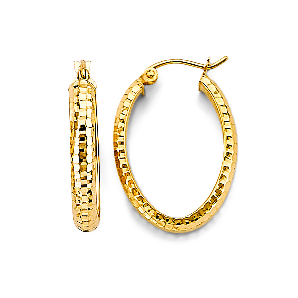 14K Yellow Gold Hanging Earring - ER1801