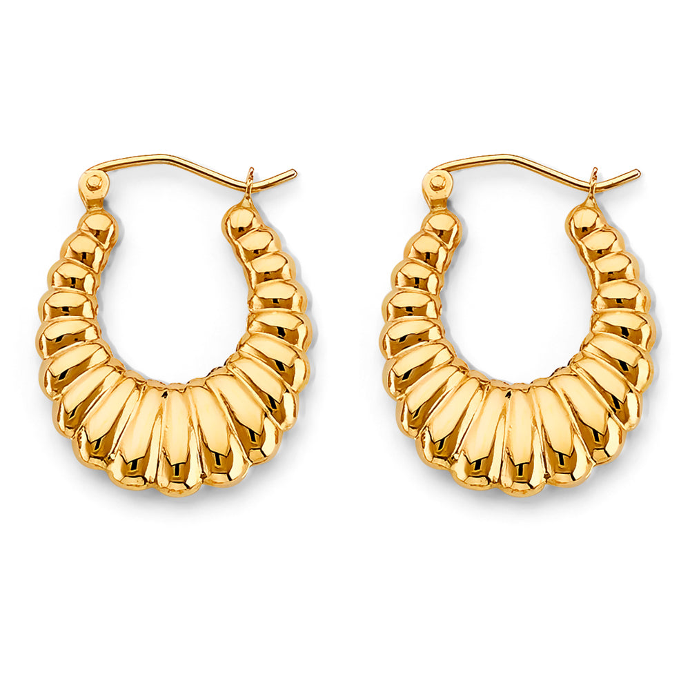14K Yellow Gold Teardrop & Chandelier Earring - ER1814