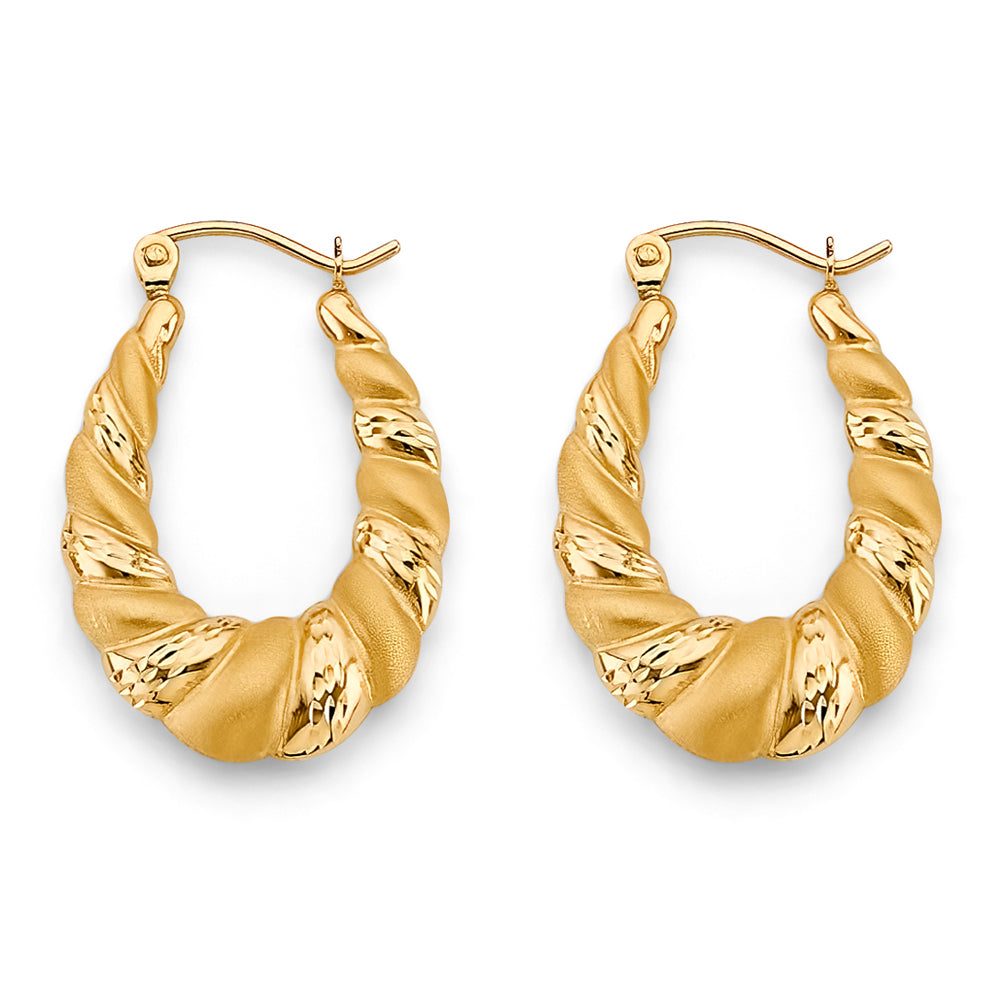 14K Yellow Gold Teardrop & Chandelier Earring - ER1816