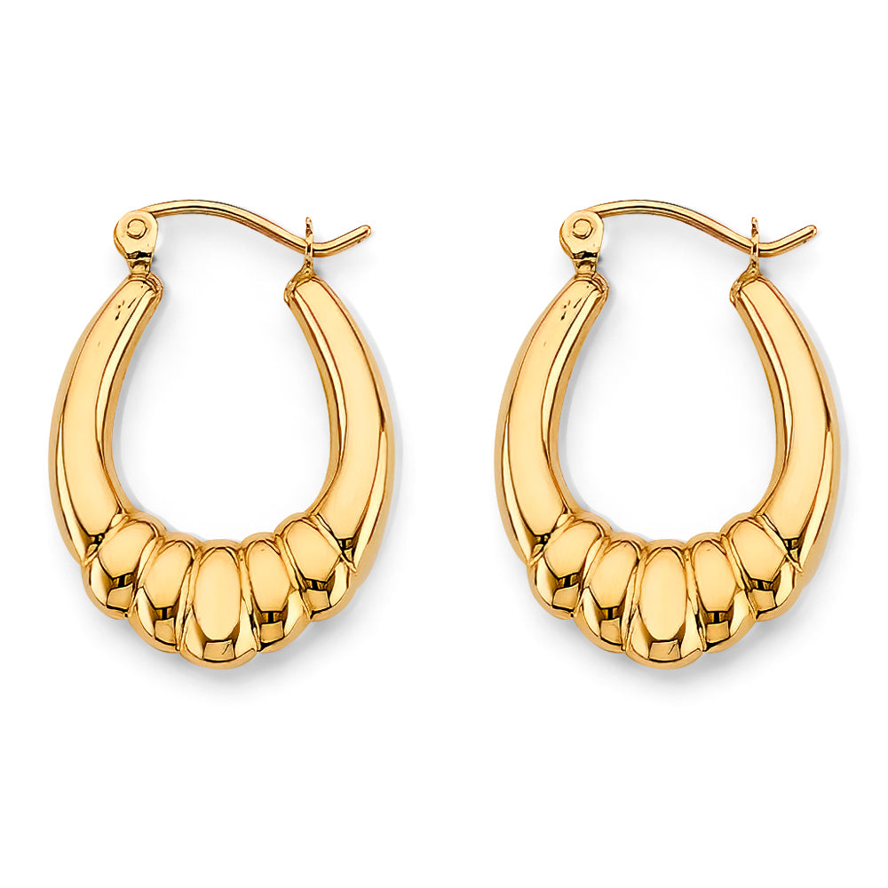 14K Yellow Gold Teardrop & Chandelier Earring - ER1817