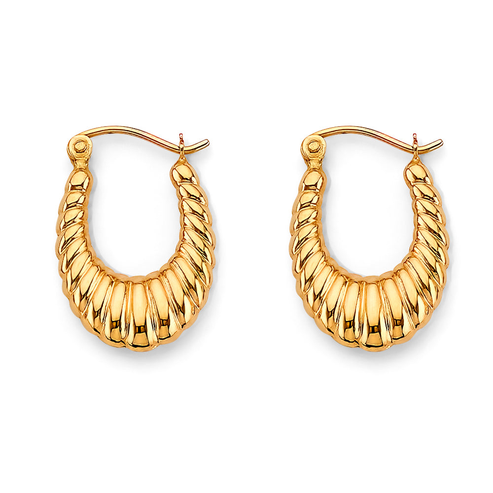 14K Yellow Gold Teardrop & Chandelier Earring - ER1821