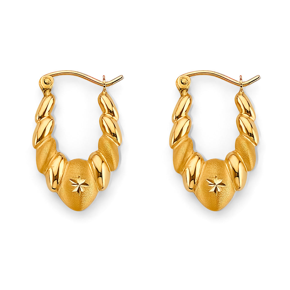 14K Yellow Gold Teardrop & Chandelier Earring - ER1822