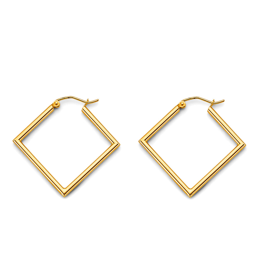 14K Yellow Gold Ball, 3 Color & Fancy Earring - ER1825