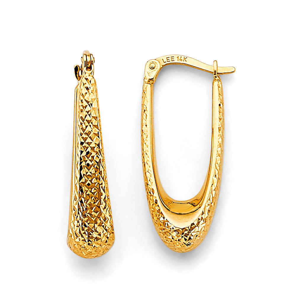 14K Yellow Gold Ball, 3 Color & Fancy Earring - ER1831