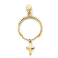 14K Yellow Gold Ball, 3 Color & Fancy Earring - ER1835