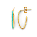 14K Yellow Gold Ball, 3 Color & Fancy Earring - ER1837