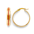 14K Yellow Gold Ball, 3 Color & Fancy Earring - ER1838