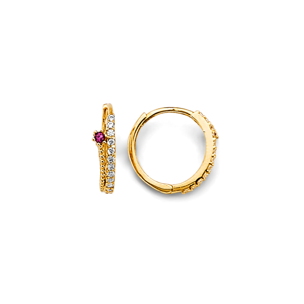 14K Yellow Gold Huggies Earring - ER1847