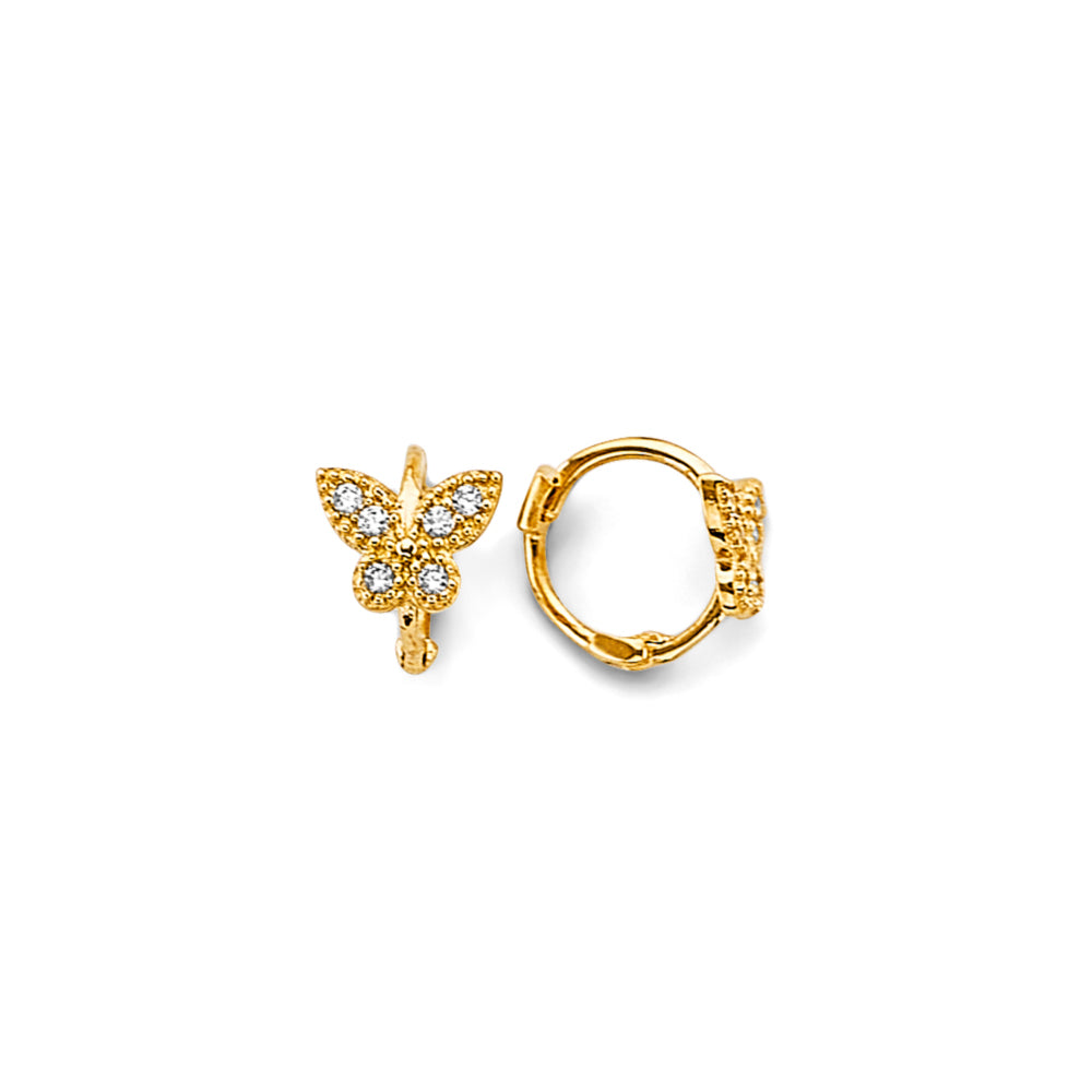14K Yellow Gold Huggies Earring - ER1851