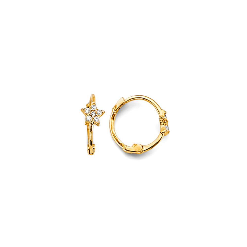 14K Yellow Gold Huggies Earring - ER1852